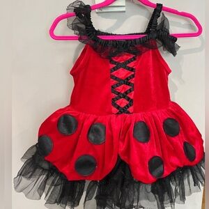 Red and Black Ladybug costume. Toddler girl.